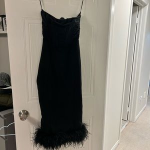 FEATHER DRESS - MIDI